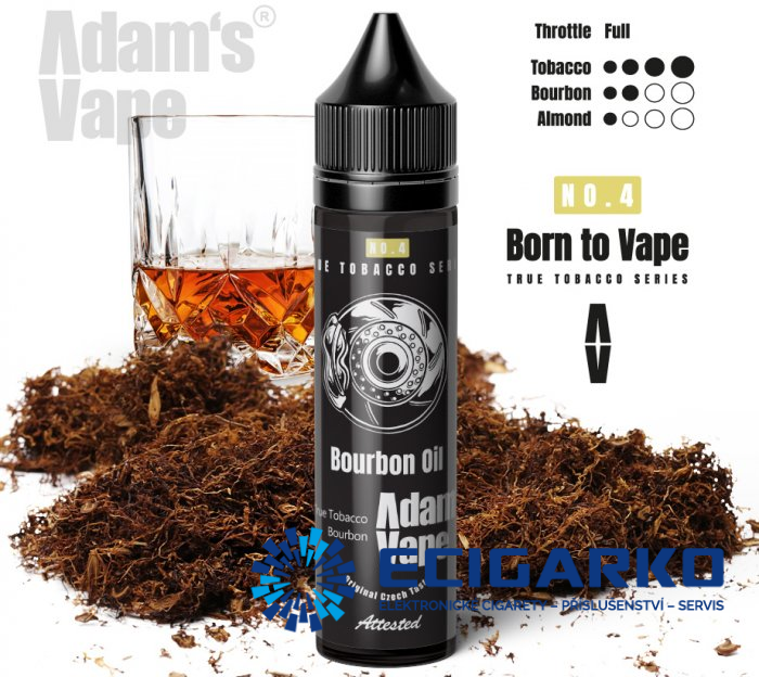 Adam's Vape Born to Vape Shake and Vape 10/60ml Bourbon Oil