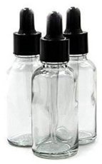 Prázdná skleněná lahvička s kapátkem 50ml
