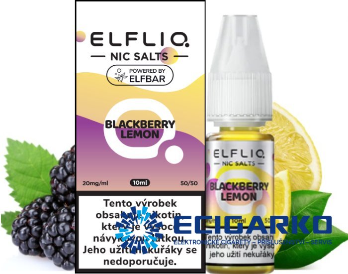 Elf Bar Elfliq SALT Blackberry Lemon 10ml - Síla nikotínu: 20mg