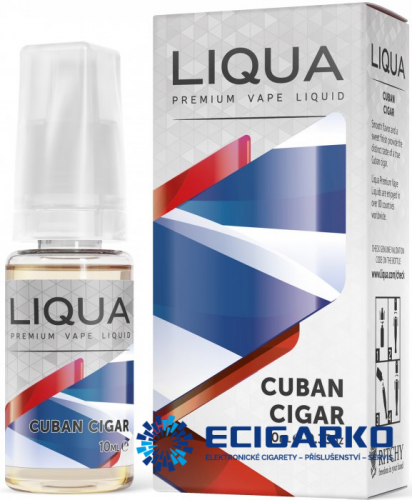E-liquid Liqua Cuban Cigar (Kubánský doutník) 10ml - Síla nikotínu: 0mg