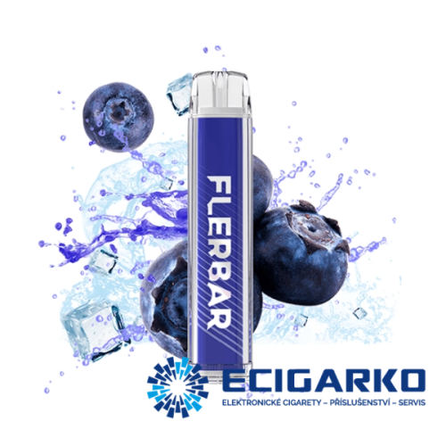 Flerbar jednorázová e-cigareta Blueberry 20mg