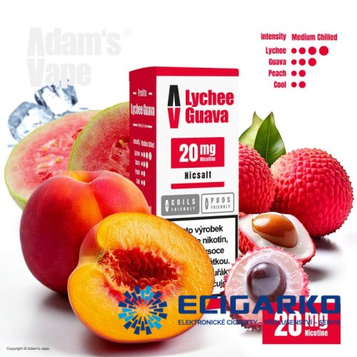 Adam's Vape SALT Lychee Guava 10ml - Síla nikotínu: 10mg