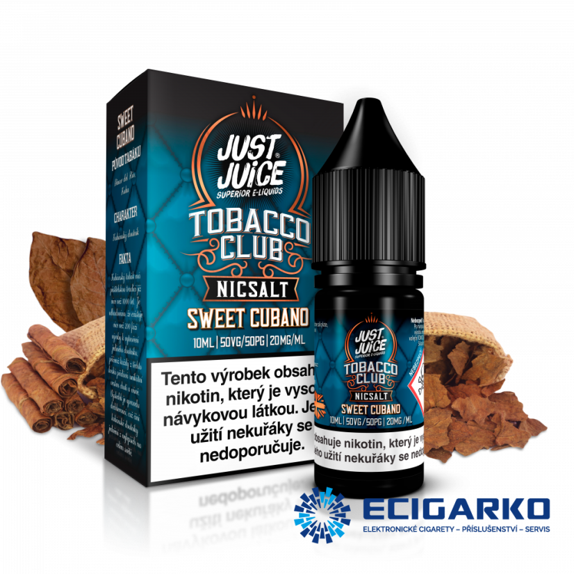Just Juice SALT liquid Tobacco Sweet Cubano 10ml - Síla nikotínu: 11mg