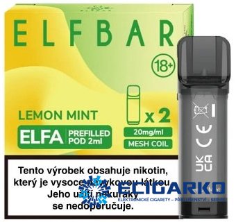 Elf Bar Elfa 2x cartridge Lemon Mint 20mg