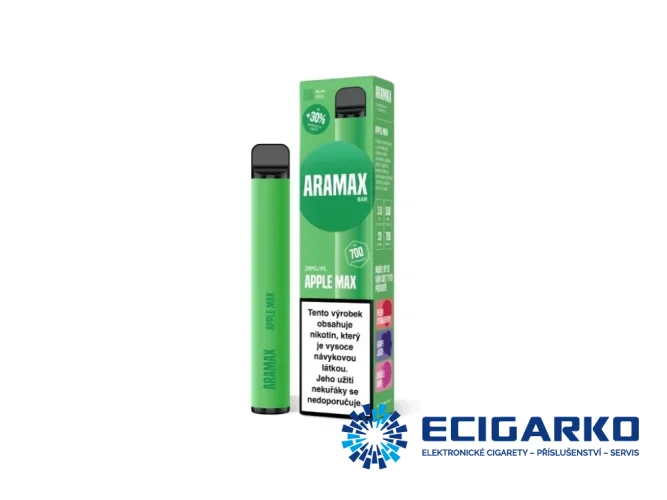 Aramax Bar jednorázová e-cigareta Apple Max 20mg
