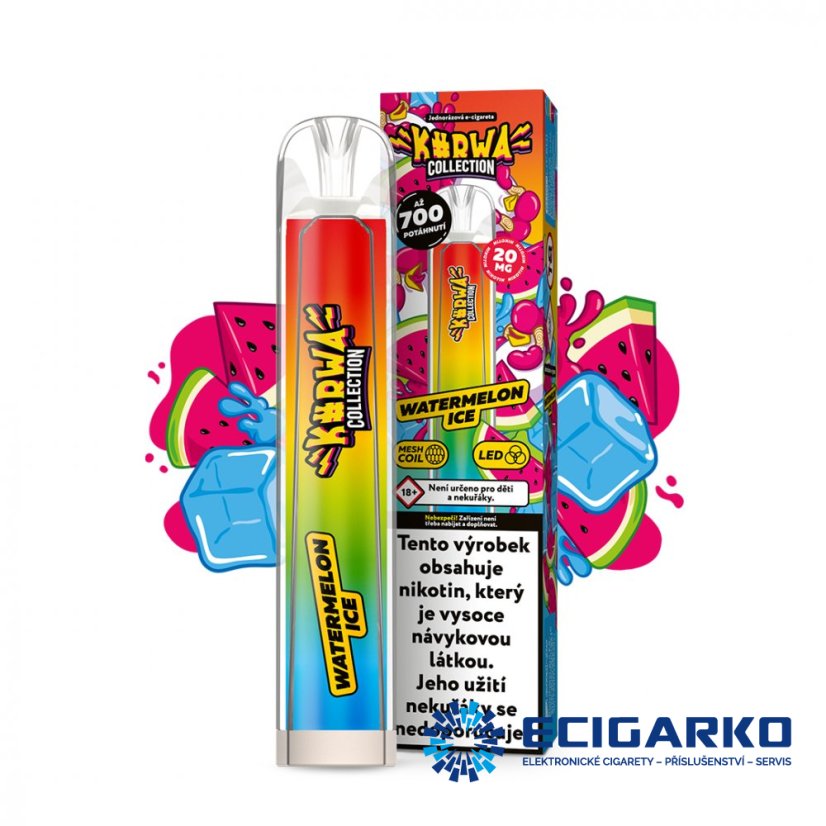 Kurwa Collection jednorázová e-cigareta Watermelon Ice 20mg