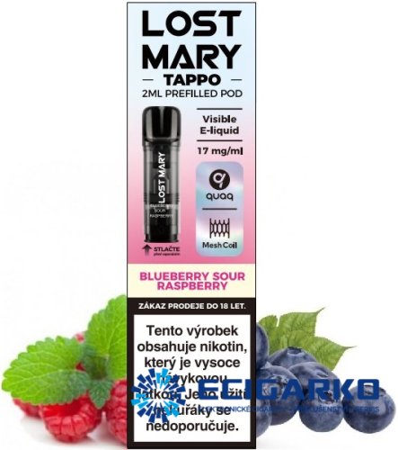 Lost Mary Tappo 1x cartridge Blueberry Sour Raspberry 17mg