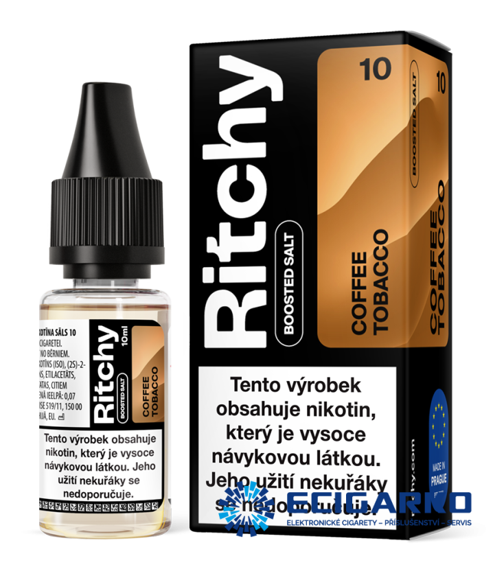 Ritchy SALT Coffee Tobacco 10ml - Síla nikotínu: 10mg Ritchy SALT Coffee Tobacco 10ml - Síla nikotínu: 10mg