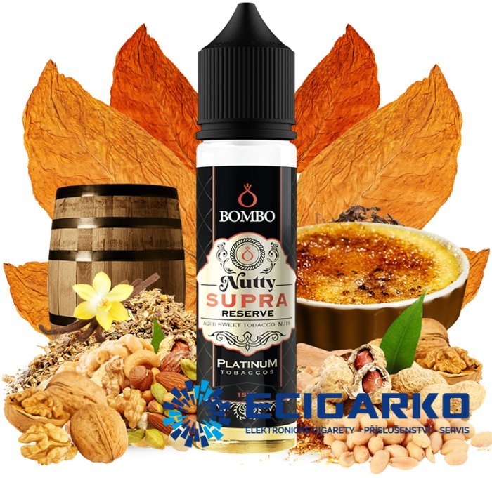 Bombo Platinum Tobaccos Shake and Vape 15/60ml Nutty Supra Reserve