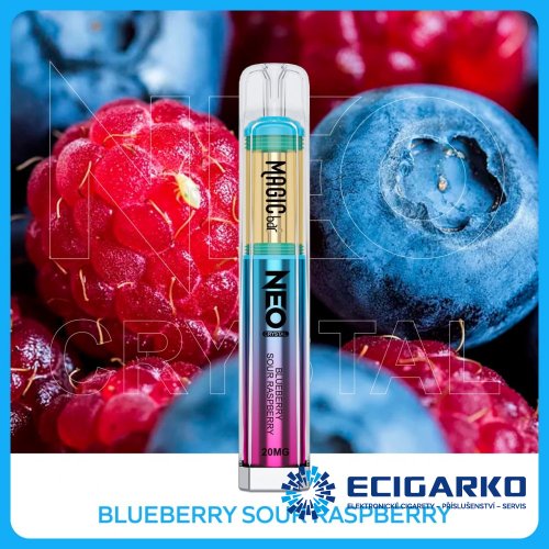 Magic Bar Neo Crystal jednorázová e-cigareta Blueberry Sour Raspberry 20mg
