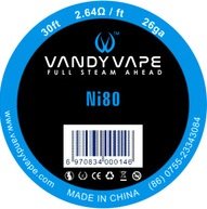 Vandy Vape NI80 odporový drát 26GA 9M
