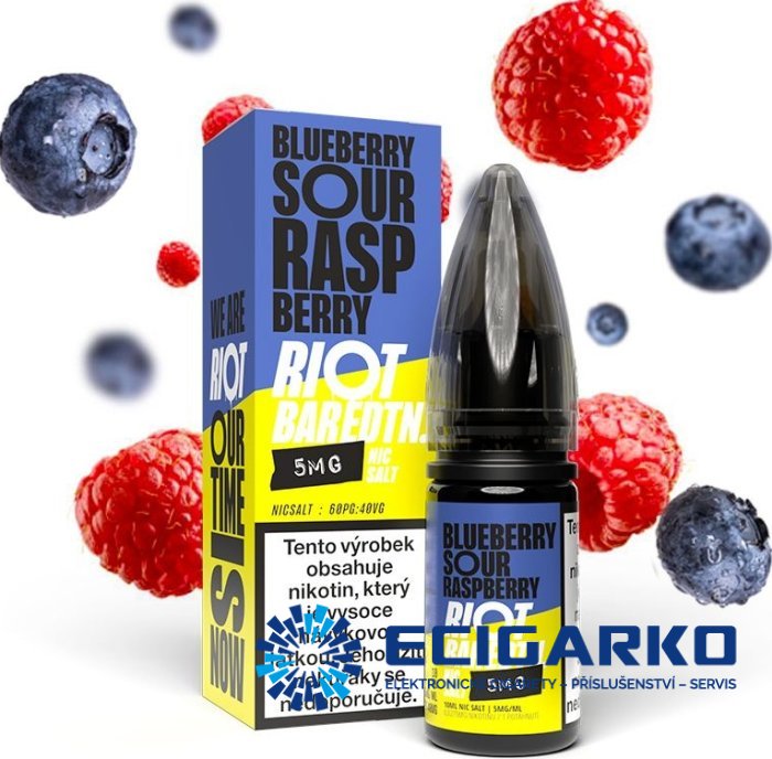 Riot BAR EDTN SALT Blueberry Sour Raspberry 10ml - Síla nikotínu: 10mg Riot BAR EDTN SALT Blueberry Sour Raspberry 10ml - Síla nikotínu: 10mg