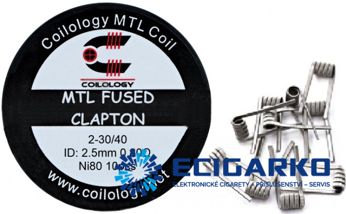 Coilology MTL fused clapton NI80 0,8OHM 10KS
