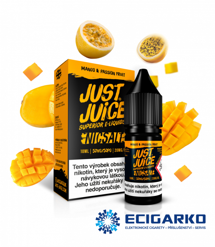 Just Juice SALT liquid Mango & Passion Fruit 10ml - Síla nikotínu: 20mg
