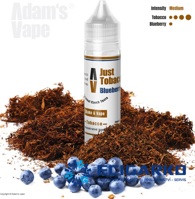 Adam's Vape Shake and Vape 10/60ml Just Tobacco Blueberry Adam's Vape Shake and Vape 10/60ml Just Tobacco Blueberry