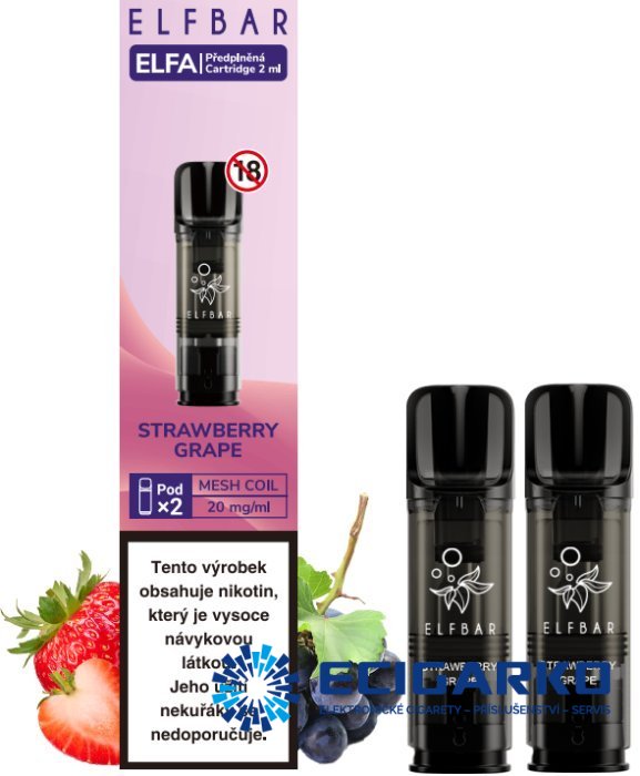 Elf Bar Elfa 2x cartridge Strawberry Grape 20mg