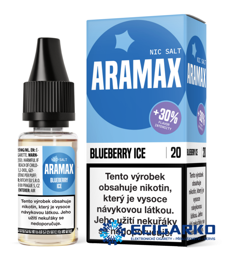 Aramax SALT Blueberry Ice 10ml - Síla nikotínu: 20mg