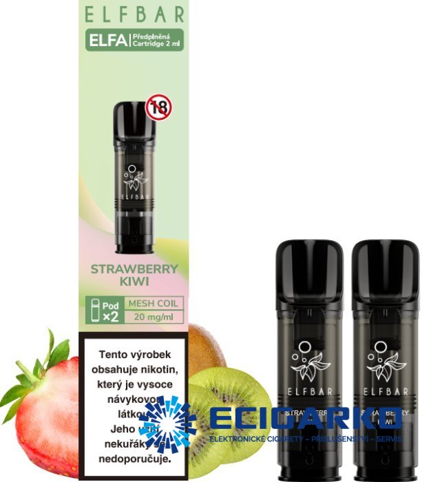 Elf Bar Elfa 2x cartridge Strawberry Kiwi 20mg