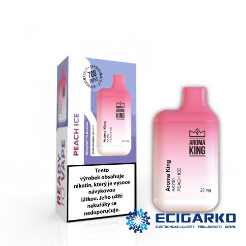 Aroma King AK Mini jednorázová e-cigareta Peach Ice 20mg