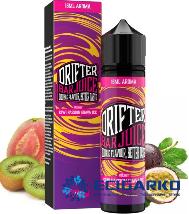 Juice Sauz Drifter Bar Shake and Vape 16/60ml Kiwi Passion Guava Ice