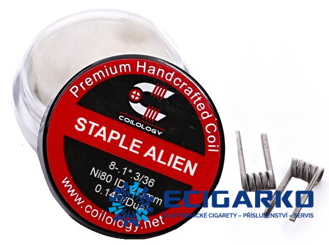 Coilology Staple Alien předmotané spirálky Ni80 0,14ohm