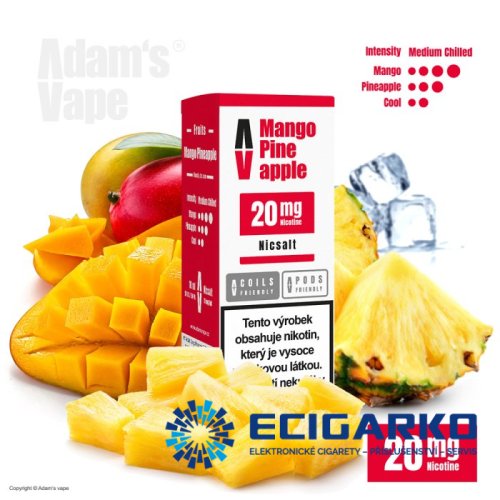 Adam's Vape SALT Mango Pineapple 10ml - Síla nikotínu: 10mg