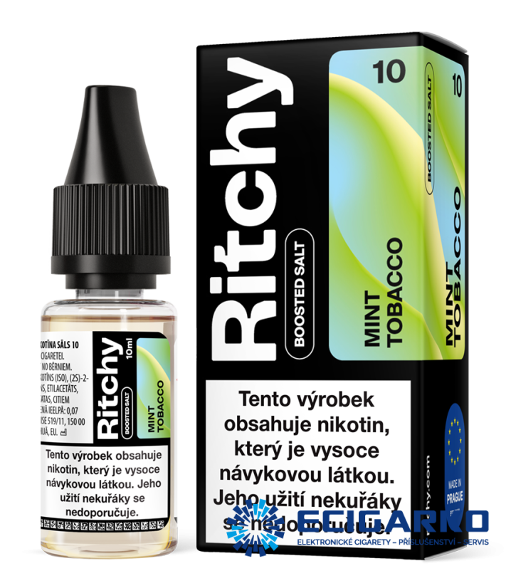 Ritchy SALT Mint Tobacco 10ml - Síla nikotínu: 10mg Ritchy SALT Mint Tobacco 10ml - Síla nikotínu: 10mg