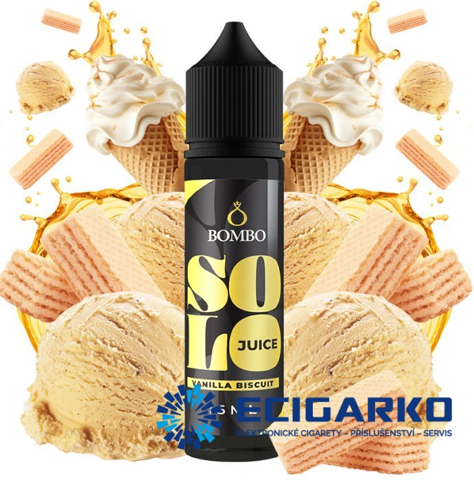 Bombo Solo Juice Shake and Vape 15/60ml Vanilla Biscuit