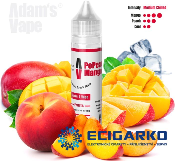 Adam's Vape Shake and Vape 10/60ml PoPeachi Mango
