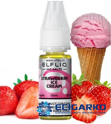 Elf Bar Elfliq SALT Strawberry Ice Cream (Strawberry Snoow) 10ml