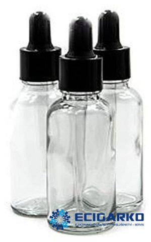 Prázdná skleněná lahvička s kapátkem 50ml