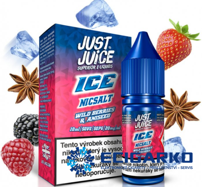 Just Juice SALT liquid ICE Wild Berries & Aniseed 10ml - Síla nikotínu: 11mg