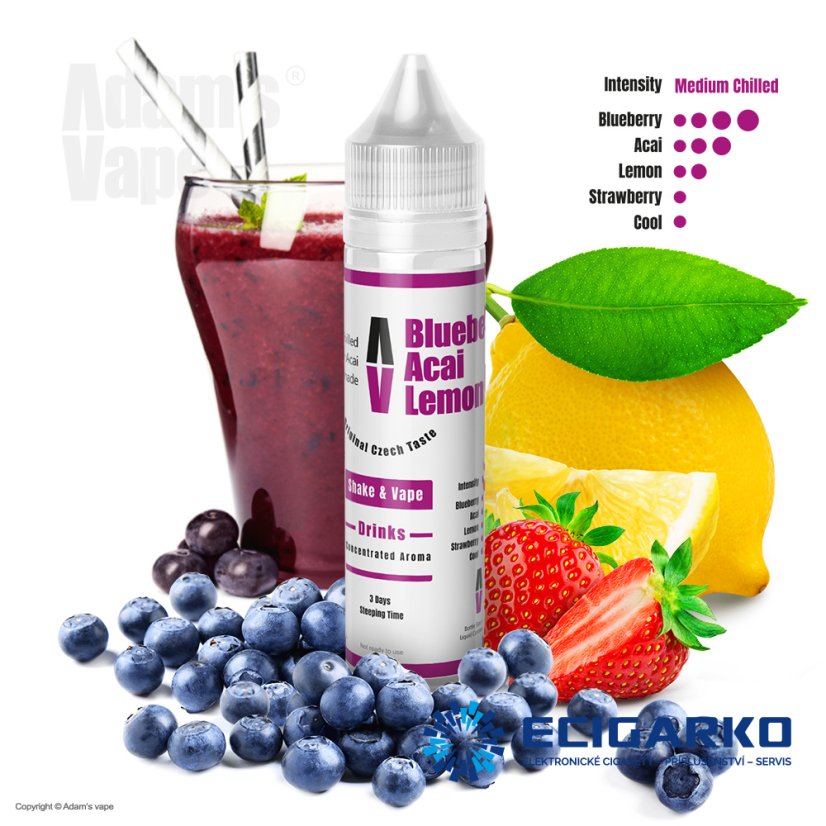 Adam's Vape Shake and Vape 10/60ml Blueberry Acai Lemonade