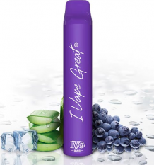 IVG Bar Plus jednorázová e-cigareta Aloe Grape Ice 20mg