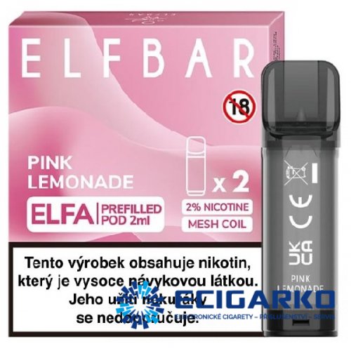 Elf Bar Elfa 2x cartridge Pink Lemonade 20mg