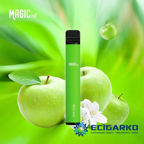 Magic Bar jednorázová e-cigareta Green Apple 20mg