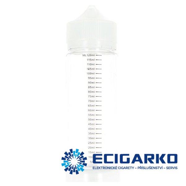 Prázdná lahvička s ryskou 120ml Prázdná lahvička s ryskou 120ml