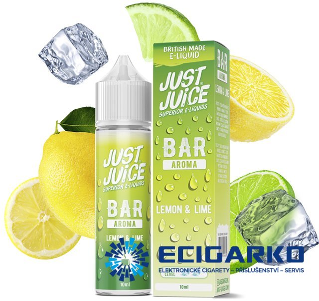 Just Juice Bar Range Shake and Vape 10/60ml Lemon & Lime Just Juice Bar Range Shake and Vape 10/60ml Lemon & Lime