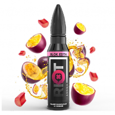 Riot Squad BLCK EDTN Shake and Vape 20/60ml Deluxe Passionfruit & Rhubarb
