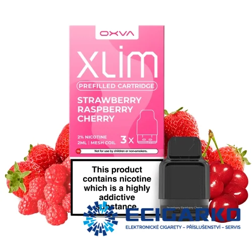 OXVA Xlim 3x cartridge Strawberry Raspberry Cherry 20mg