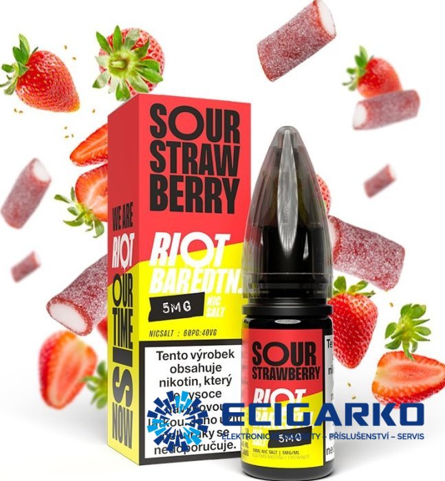 Riot BAR EDTN SALT Sour Strawberry 10ml - Síla nikotínu: 10mg