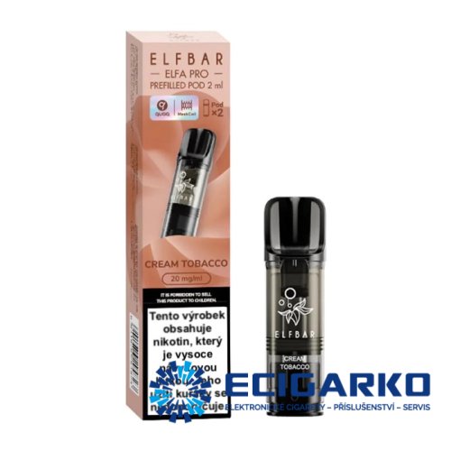 Elf Bar Elfa Pro 2x cartridge Cream Tobacco 20mg