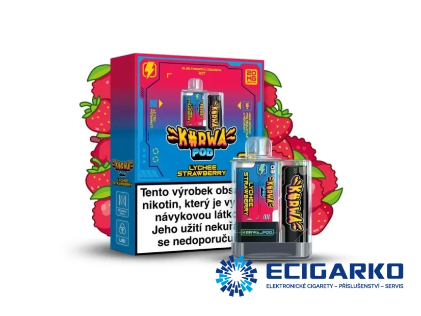Kurwa POD 500mAh Lychee Strawberry 20mg Kurwa POD 500mAh Lychee Strawberry 20mg