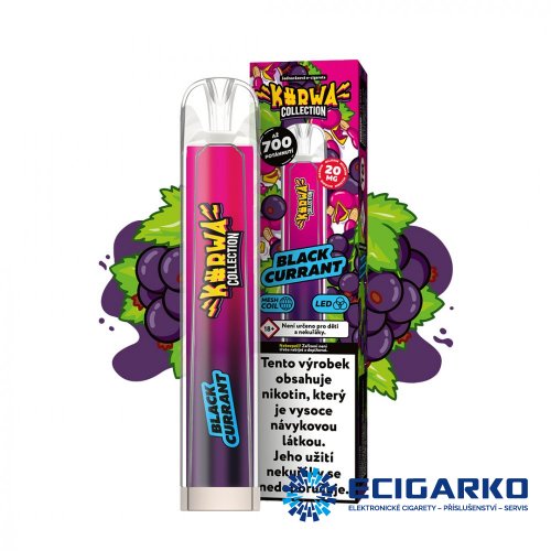 Kurwa Collection jednorázová e-cigareta Black Currant 20mg