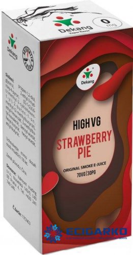 Dekang High VG 10ml Strawberry Pie (Jahodový koláč) - Síla nikotínu: 0mg