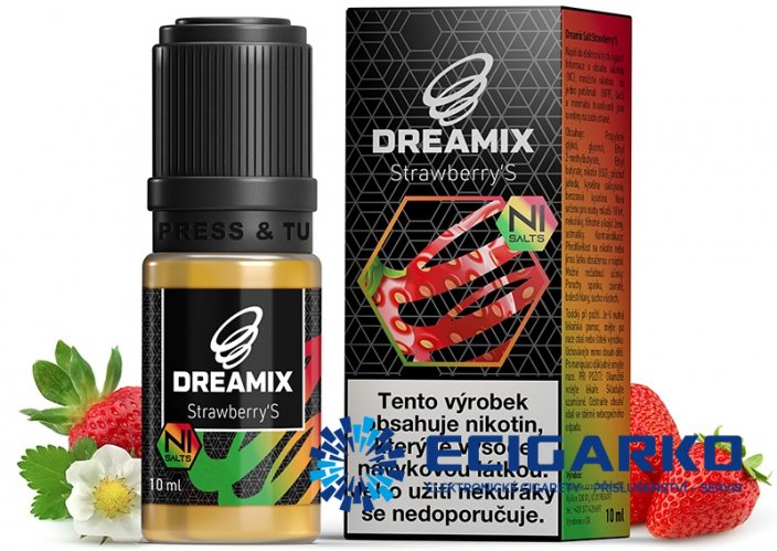Dreamix SALT liquid 10ml Jahoda (Strawberry'S) - Síla nikotínu: 10mg