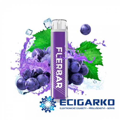 Flerbar jednorázová e-cigareta Grape 20mg