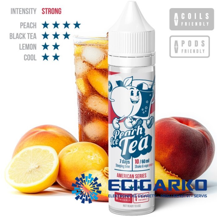 Adam's Vape American Series Shake and Vape 10/60ml Peach Ice Tea Adam's Vape American Series Shake and Vape 10/60ml Peach Ice Tea