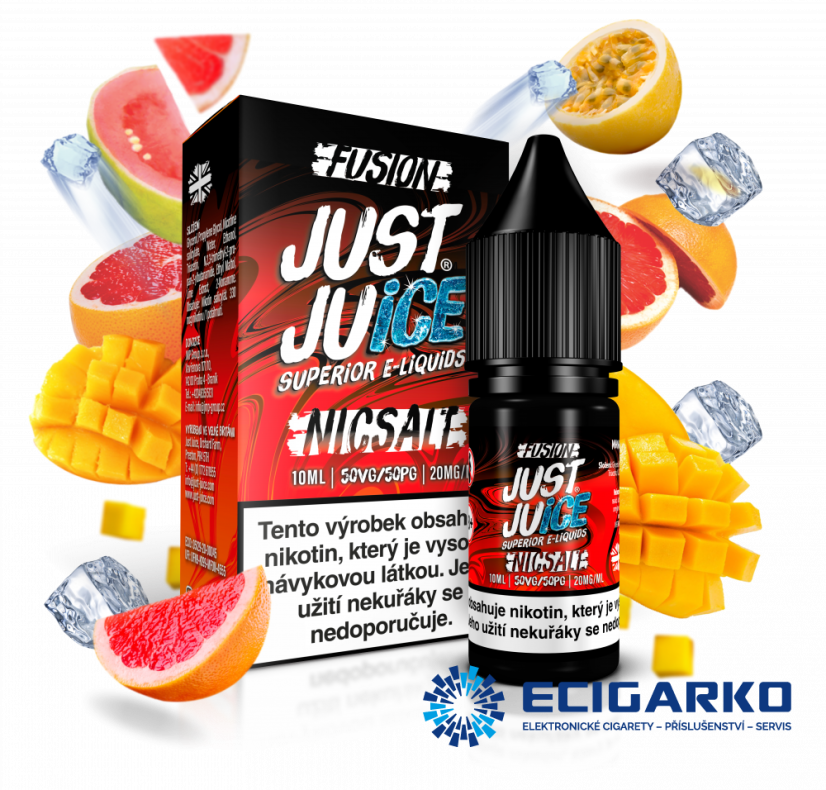 Just Juice SALT liquid Fusion Mango & Blood Orange On Ice 10ml - Síla nikotínu: 20mg