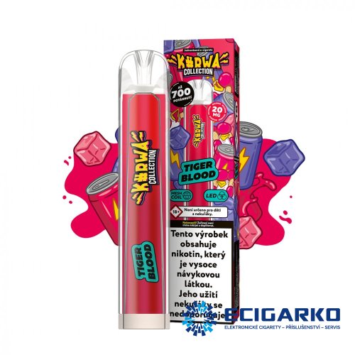 Kurwa Collection jednorázová e-cigareta Tiger Blood 20mg